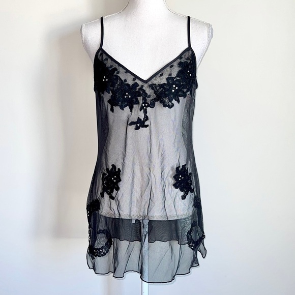Victoria’s Secret Rhinestone Goth Fishnet Slip